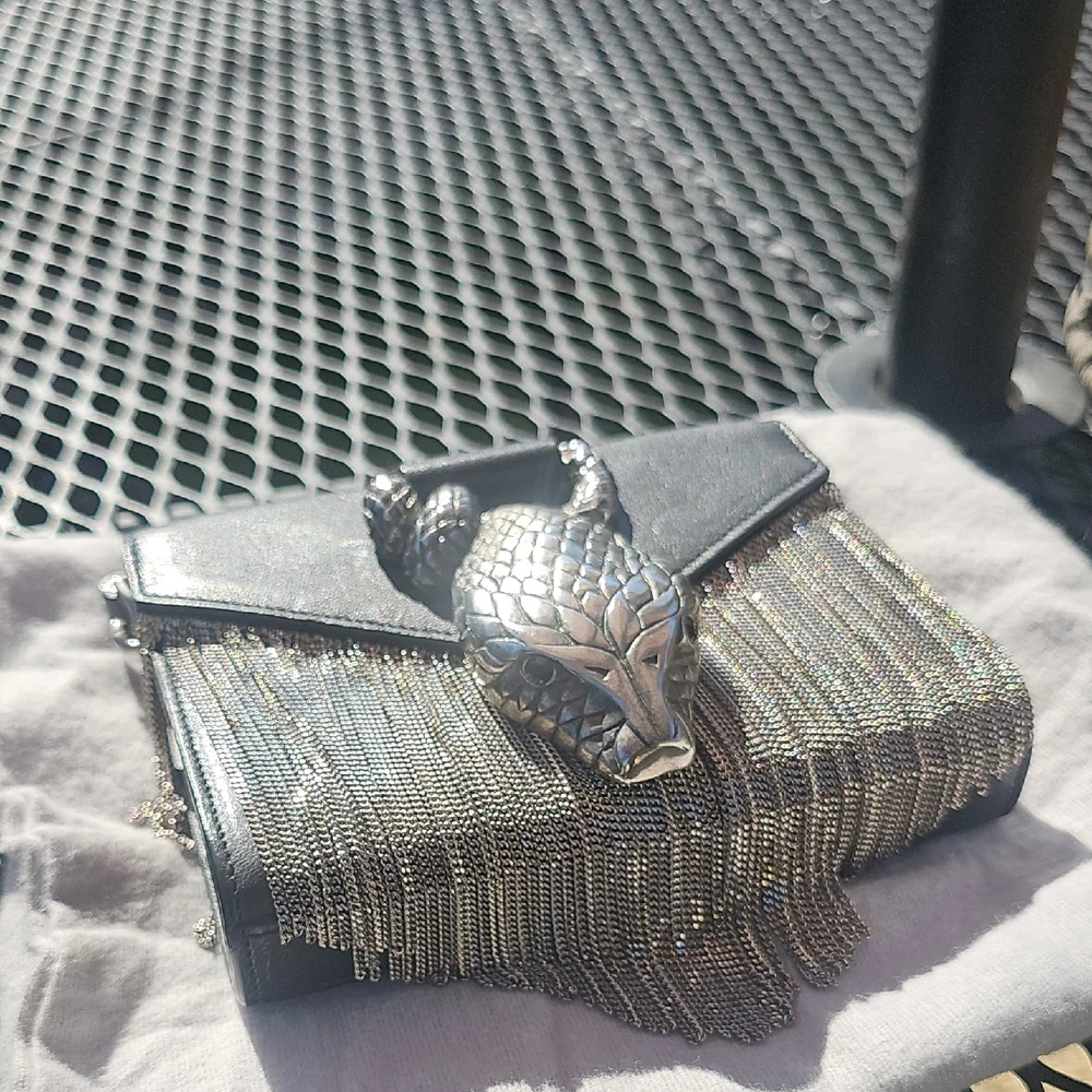 Saint Laurent Snake Crossbody Clutch - Picture 6 of 13